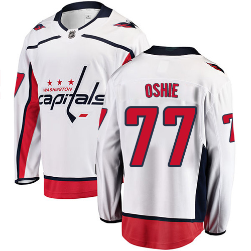 Herren Washington Capitals Eishockey Trikot T.J. Oshie #77 Breakaway Weiß Fanatics Branded Auswärts